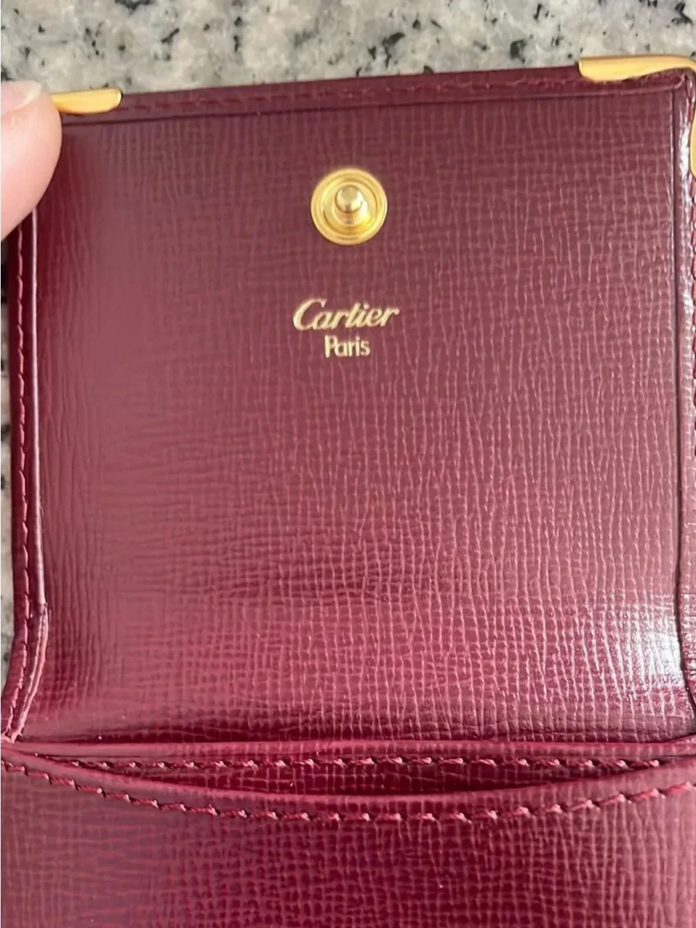 Cartier compact leather